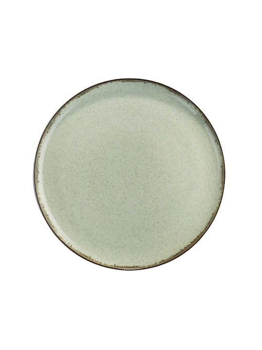 Kutahya Porselen Plate Desert Porcelain Green with Diameter 19cm 1pcs