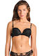 Balconette Black Sutien Push Up cu Baloane