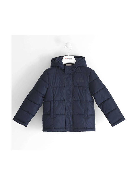 Superga Kids Casual Jacket with Hood Dark blue