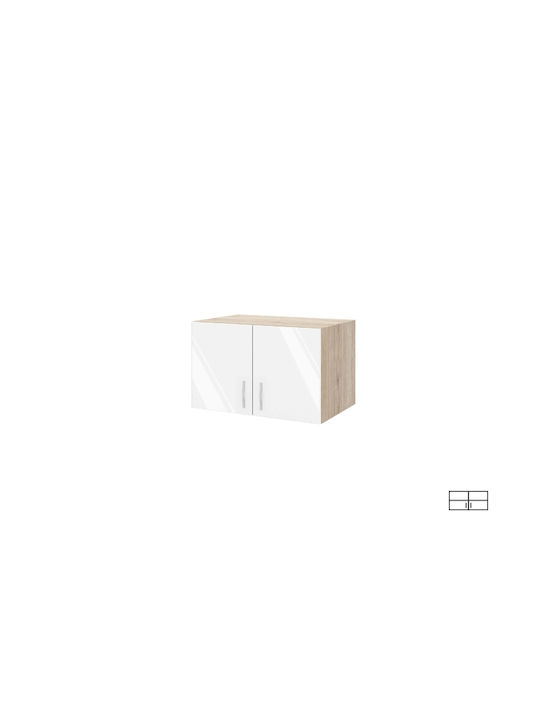 Genomax Rechteckig Loft-Schrank aus Spanplatte Solomon White 53x50cm 1211004 1Stück