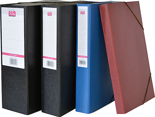 Salko Paper Κουτί Αρχειοθέτησης με Λάστιχο 35x25εκ. Μπορντό