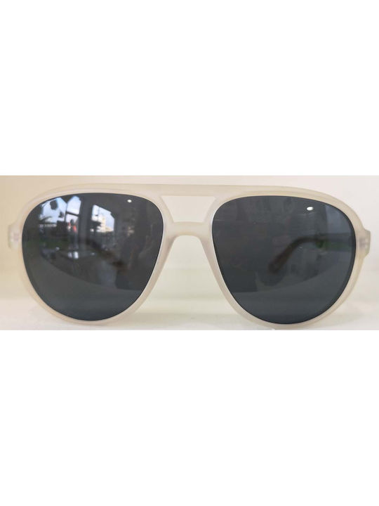 Skechers Sunglasses with White Plastic Frame and Gray Lens SK8052 CLWHT