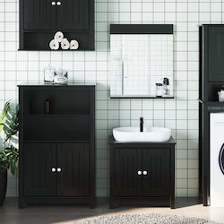 vidaXL Cabinet de baie L60xA10.5xÎ Black