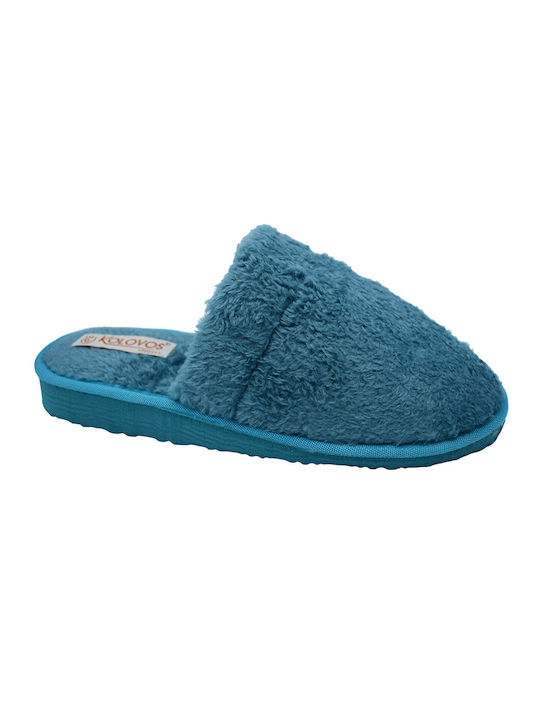 Kolovos Winter Women's Slippers in Blue color