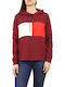 Women's Sweatshirt Hooded Burgundy