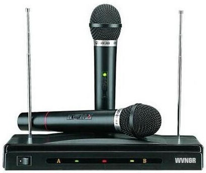 Karaoke Amplifier with Wireless Microphones Herostar 14472-06000K-012S Black