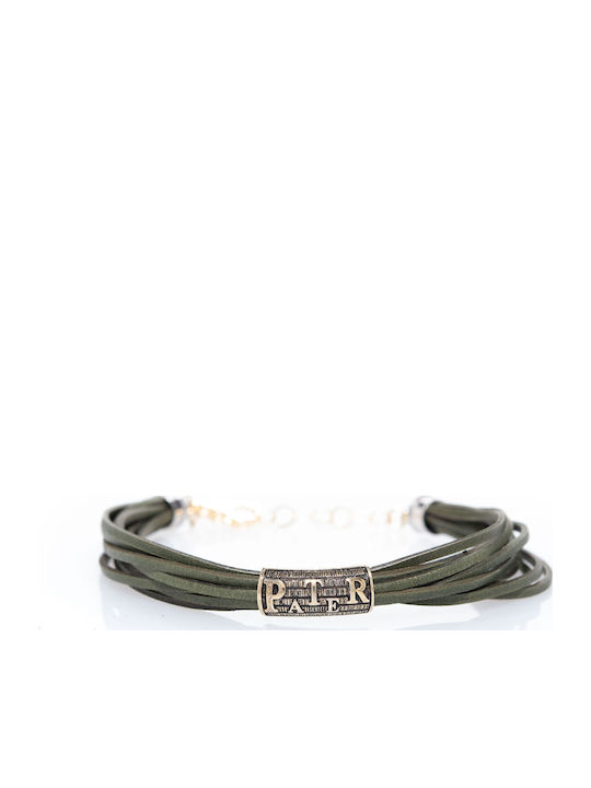 Agios Damen Armband Grün aus Leder