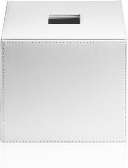 Decor Walther Θήκη για Χαρτομάντηλα Λευκή 13.5x13.5x13cm 0847850
