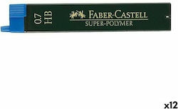 Faber-Castell 12 Packages x 12 Pencil Leads Super-polymer Thickness 0.7mm Type HB