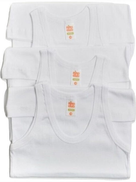 Nina Club Set of Kids' Undershirts Sleeveless white 3pcs