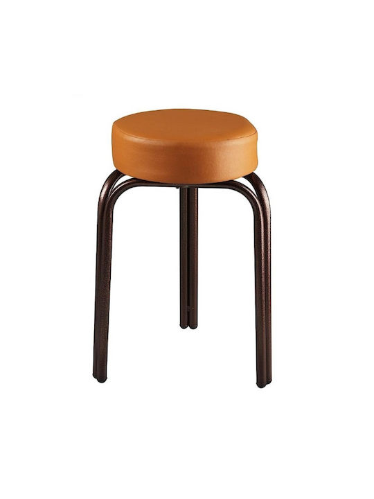 Stool For Living Room Metallic Coffee 32x32x38cm