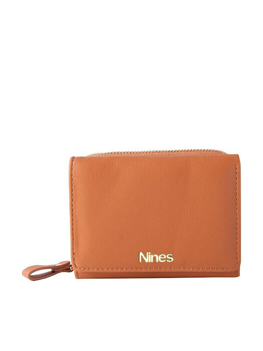 Nines Klein Damen Geldbörse Klassisch Tabac Braun