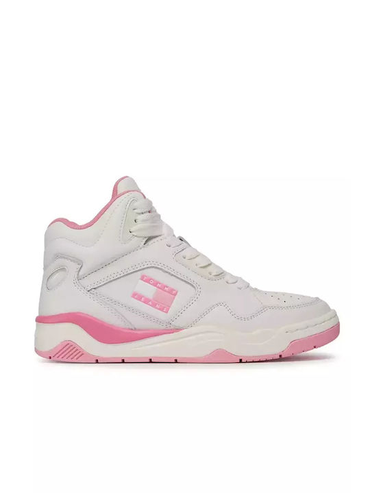 Tommy Hilfiger Γυναικεία Sneakers Ecru / Pink A...