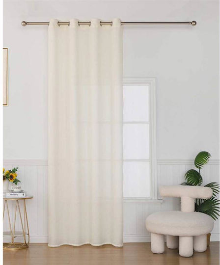 Viokarpet Vorhang mit Grommets Soraya Ecru 140x265cm