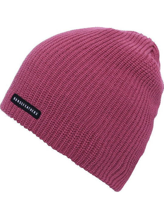 Beanie Unisex Beanie Knitted in Fuchsia color