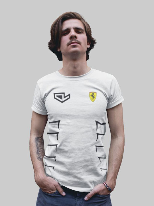 TKT T-shirt Bărbătesc cu Mânecă Scurtă White.