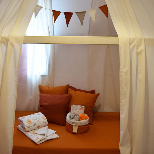 Decocraft Window Curtains with Basic Ecru Tunnel 480x100cm