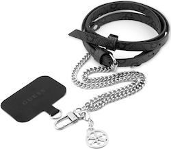 Guess Universal Smartphone Neck Strap Λουράκι Λαιμού για Κινητά Μαύρο