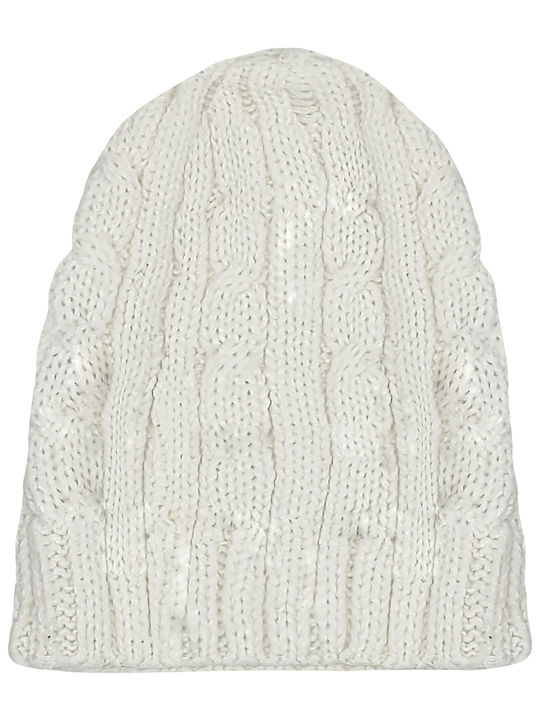 Beanie Frauen Beanie Gestrickt in Weiß Farbe