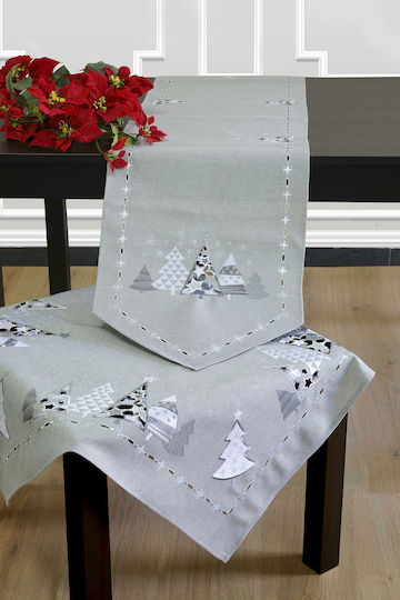 Ilis Home Christmas Tablecloth Fabric Gray
