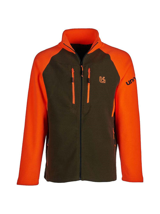 Ανδρική Ζακέτα Fleece Green/Orange