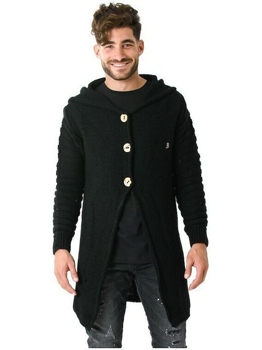 Bellissimo Men's Knitted Cardigan Black