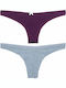 Βαμβακερά Damen Brasilien 2Pack Nahtlos Gray