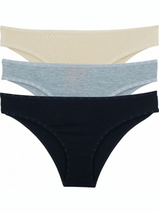 Βαμβακερά Γυναικεία Slip 3Pack Multicolour