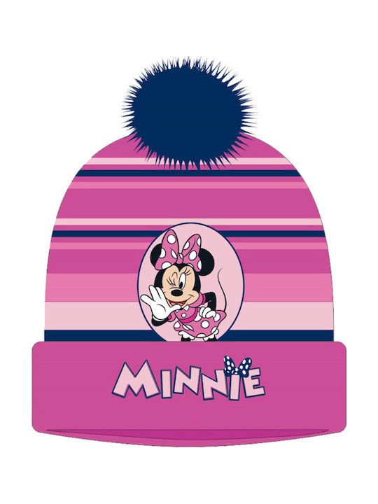 Stamion Minnie Mouse Παιδικό Σκουφάκι Πλεκτό Ροζ