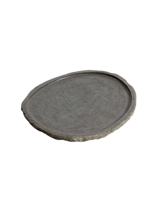 Muubs Dekorative Schüssel Stein Gray 40x40x2cm 1Stück