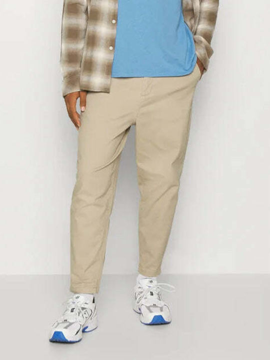 Men's Trousers Chinos Elastic Loose Fit Beige
