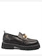 Carmela Footwear Leder Damen Loafers in Schwarz Farbe