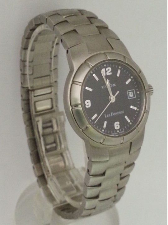 Edox Ανδρικό Ρολόι Μπαταρίας με Ασημί Μεταλλικό Μπρασελέ