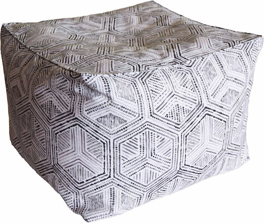 Пуф За Табуретка Geometric Сив 50x50x45см