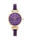 G.Rossi Uhr Batterie mit Lila Metallarmband