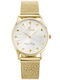 G.Rossi Herrenuhr 45mm Batterie mit Gold Metallarmband