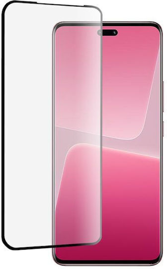 Vollkleber Vollflächig gehärtetes Glas Schwarz (Xiaomi 13 Lite)