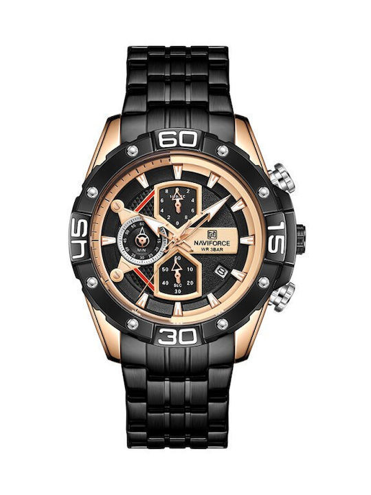 Naviforce Watch Chronograph Battery in Black Color
