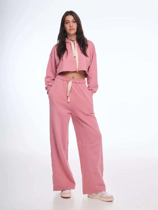 PCP Candy Παντελόνι Γυναικείας Φόρμας Ροζ