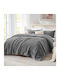 Isadore Lorraine Duvet Set Queen 220x240cm Charcoal 3pcs