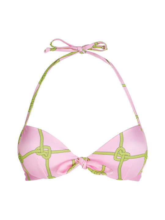 Chiara Ferragni Triangle Bikini Top Pink