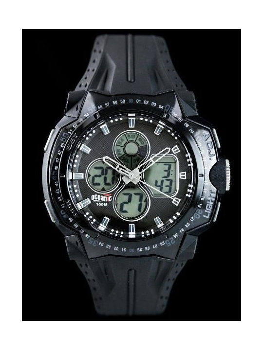 Oceanic Watch Chronograph Battery in Black / Black Color