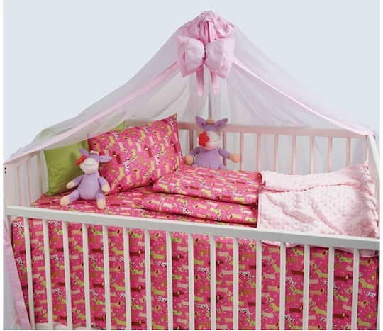 Das Home Set Baby Bettlaken Für Krippe Baumwollsatin Fuchsie 110x150cm