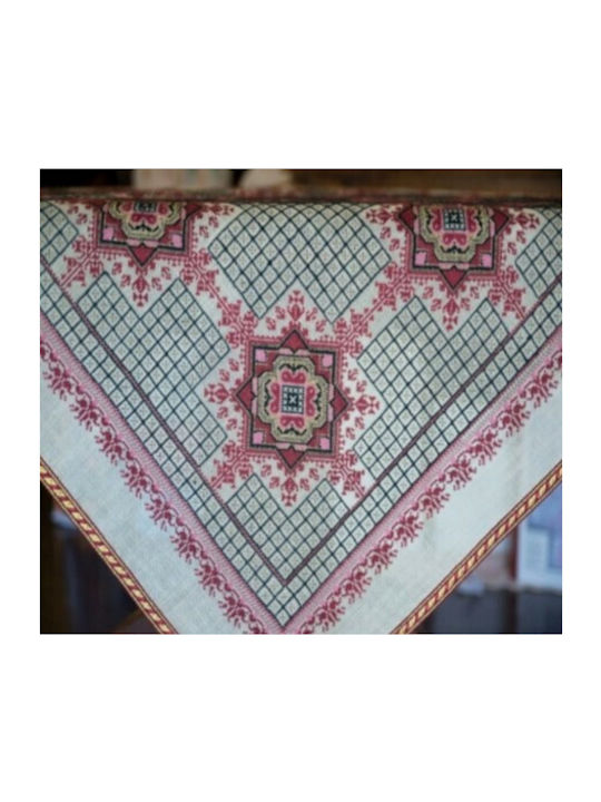 VS Home Καρέ Τραπεζομάντηλο Μπεζ 100x100εκ.