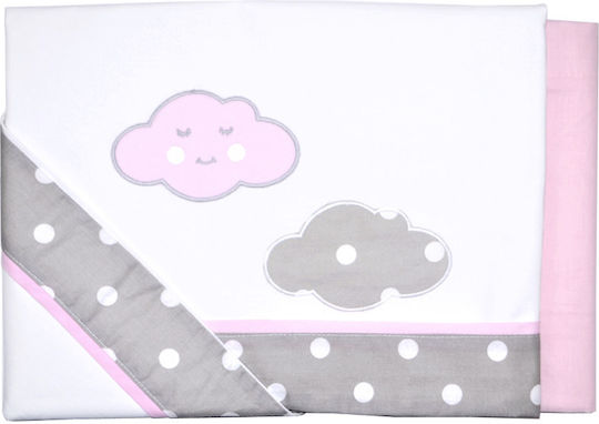 Baby Star Seturi de cearșafuri pentru bebeluși Pentru Patut Bumbac cu Cauciuc Roz Roz 70x140buc 3buc