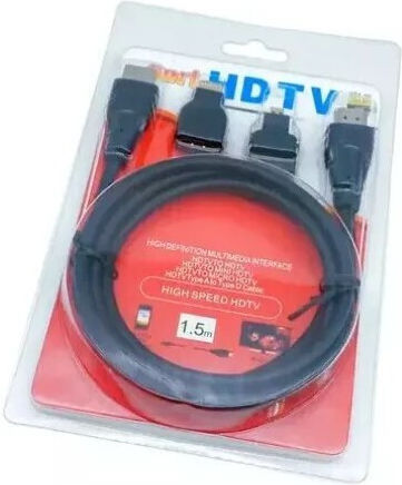 HDTV HDMI 1.4 High Speed 1080p 120Hz Cable HDMI Male - HDMI Male 1.5m Black