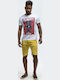 Herrenshorts Jeans Gelb