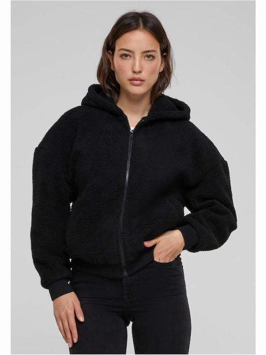 Urban Classics Damen Bluse Sherpa Langärmelig S...
