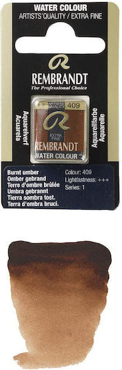 Royal Talens Rembrandt Watercolor Cube 409 Burnt Umber Watercolours Silver