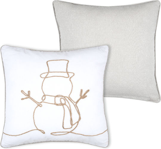 Christmas Decorative Pillow Square Beige 40x40cm